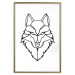 Wall Poster Guardian - black wolf created from geometric figures on a white background 125871 additionalThumb 20