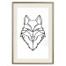 Wall Poster Guardian - black wolf created from geometric figures on a white background 125871 additionalThumb 19