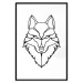 Wall Poster Guardian - black wolf created from geometric figures on a white background 125871 additionalThumb 24