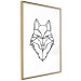 Wall Poster Guardian - black wolf created from geometric figures on a white background 125871 additionalThumb 8