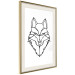 Wall Poster Guardian - black wolf created from geometric figures on a white background 125871 additionalThumb 2