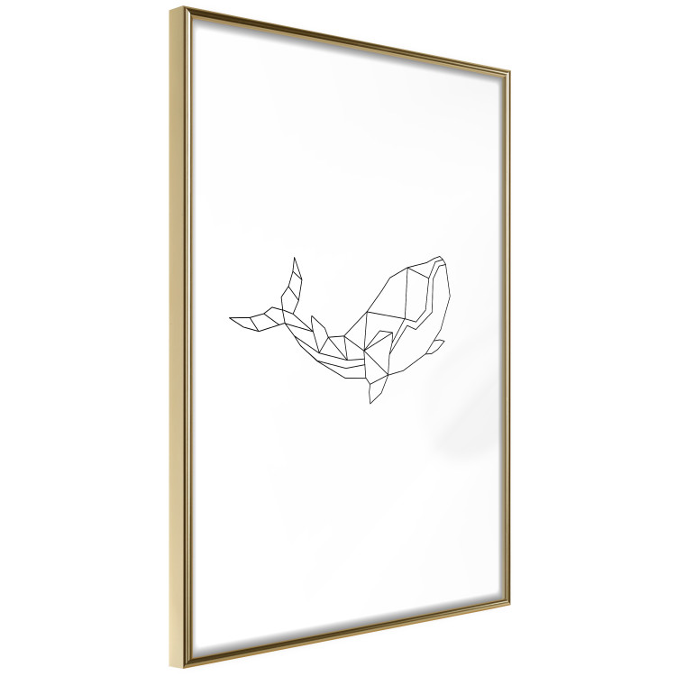 Wall Poster Big Fish - abstract fish line art on contrasting white background 128071 additionalImage 7