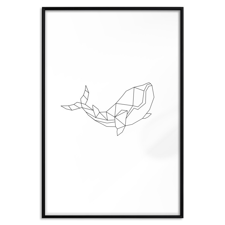 Wall Poster Big Fish - abstract fish line art on contrasting white background 128071 additionalImage 20