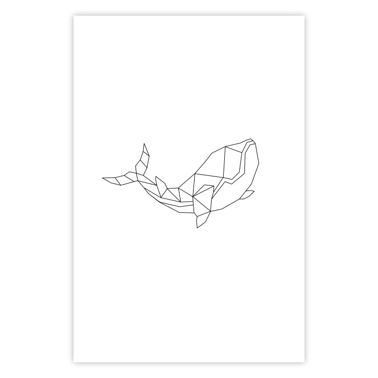 Wall Poster Big Fish - abstract fish line art on contrasting white background 128071 additionalImage 15