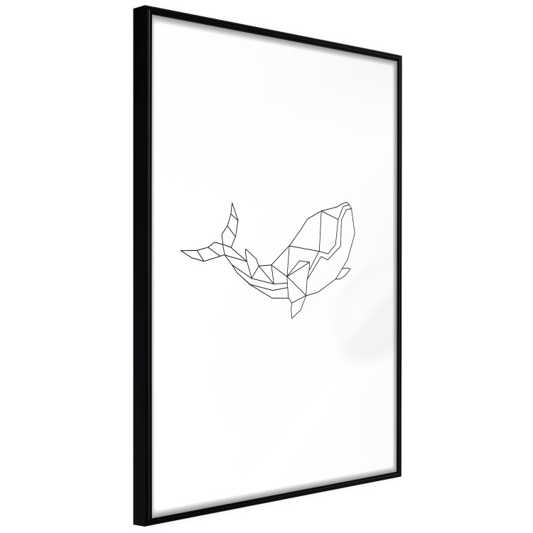Wall Poster Big Fish - abstract fish line art on contrasting white background 128071 additionalImage 6