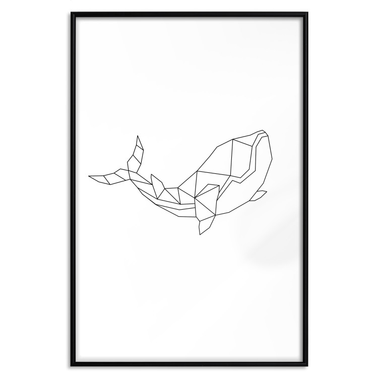 Wall Poster Big Fish - abstract fish line art on contrasting white background 128071 additionalImage 18
