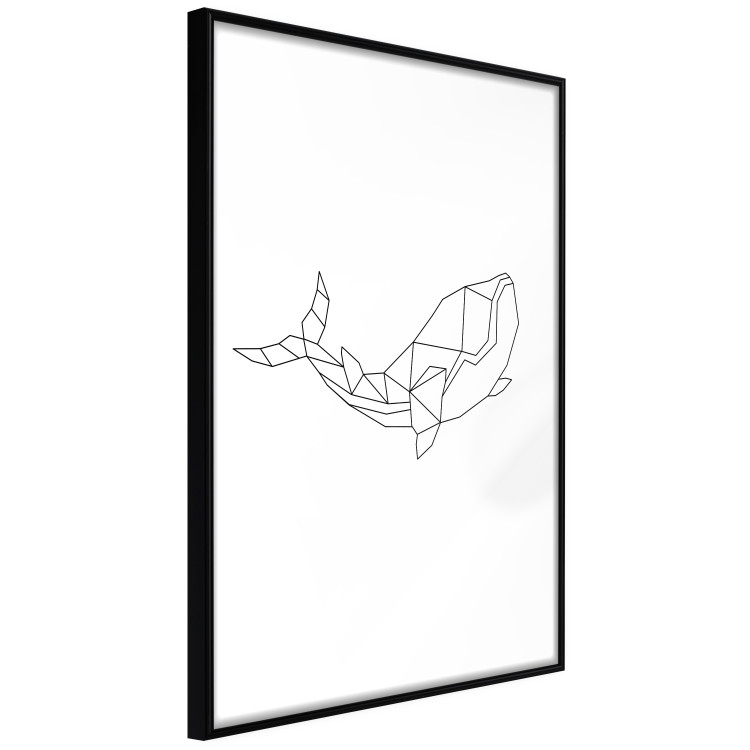 Wall Poster Big Fish - abstract fish line art on contrasting white background 128071 additionalImage 11