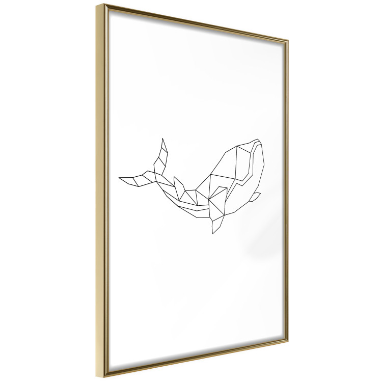 Wall Poster Big Fish - abstract fish line art on contrasting white background 128071 additionalImage 12