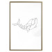 Wall Poster Big Fish - abstract fish line art on contrasting white background 128071 additionalThumb 17