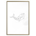 Wall Poster Big Fish - abstract fish line art on contrasting white background 128071 additionalThumb 19