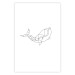 Wall Poster Big Fish - abstract fish line art on contrasting white background 128071 additionalThumb 15
