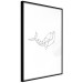 Wall Poster Big Fish - abstract fish line art on contrasting white background 128071 additionalThumb 6