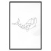 Wall Poster Big Fish - abstract fish line art on contrasting white background 128071 additionalThumb 18