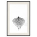 Poster Macro Leaf - black and white leaf texture on a plain white background 129771 additionalThumb 19