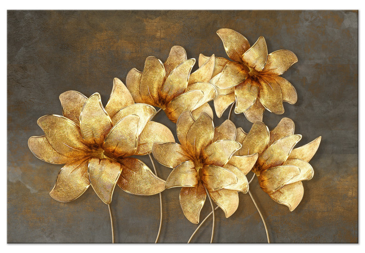 Canvas Exclusive Bouquet (1-piece) Wide - plants in glamour motif 131971