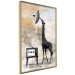 Poster TV Giraffe - abstract black animal holding an antenna 132271 additionalThumb 26
