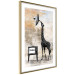 Poster TV Giraffe - abstract black animal holding an antenna 132271 additionalThumb 27
