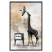 Poster TV Giraffe - abstract black animal holding an antenna 132271 additionalThumb 9