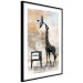 Poster TV Giraffe - abstract black animal holding an antenna 132271 additionalThumb 23