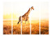 Room Separator Giraffe - Stroll II (5-piece) - animal walking through a sunny field 132571 additionalThumb 3