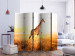 Room Separator Giraffe - Stroll II (5-piece) - animal walking through a sunny field 132571 additionalThumb 2