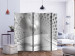 Room Separator Abstract Tunnel II (5-piece) - 3D illusion in white tones 132871 additionalThumb 2