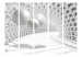 Room Separator Abstract Tunnel II (5-piece) - 3D illusion in white tones 132871 additionalThumb 3