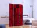 Folding Screen Red Imagination (3-piece) - mosaic in crimson tiles 132971 additionalThumb 2