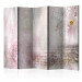 Room Divider Delicate Lilies II (5-piece) - romantic composition in flowers 133071
