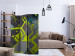 Folding Screen Dynamic Paths (3-piece) - gray abstraction with neon yellow 133271 additionalThumb 4