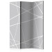 Room Divider Screen Modern Cobweb - lines forming figures in light gray color 133671