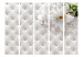 Room Divider Screen Kingdom of Elegance II - white lily flower on a quilted skin background 133871 additionalThumb 3