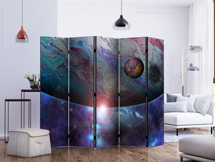 Folding Screen In Orbit II - fantasy and abstract landscape of space and planets 134071 additionalImage 2