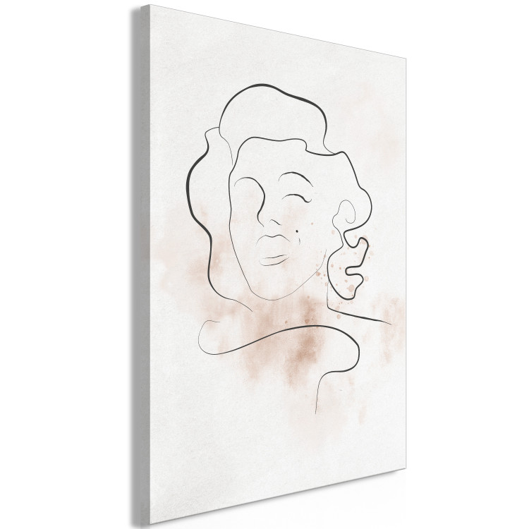 Canvas Face of Marylin Monroe - linear abstraction with face of a woman 134171 additionalImage 2