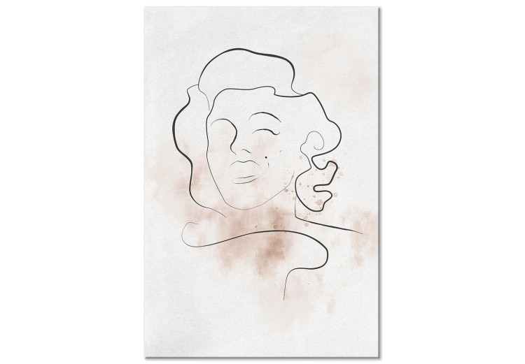 Canvas Face of Marylin Monroe - linear abstraction with face of a woman 134171