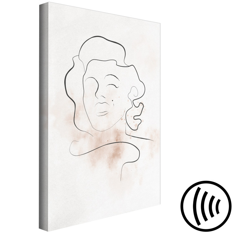 Canvas Face of Marylin Monroe - linear abstraction with face of a woman 134171 additionalImage 6
