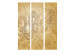 Room Divider Dragon (3-piece) - composition in golden oriental ornaments 134271 additionalThumb 3
