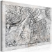 Canvas Print Map of Copenhagen - Plan of the Denmark Capital in black and white 135171 additionalThumb 2