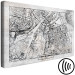 Canvas Print Map of Copenhagen - Plan of the Denmark Capital in black and white 135171 additionalThumb 6