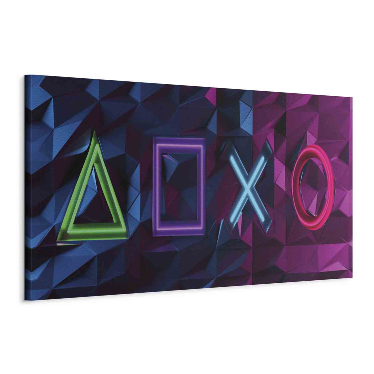 Canvas Facade of Symbols (1-piece) Narrow - abstract colorful figures 135471 additionalImage 2