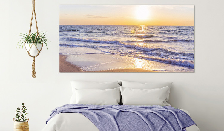 Large canvas print Calm Waves - Brown II [Large Format] 136371 additionalImage 3