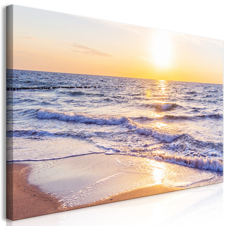 Large canvas print Calm Waves - Brown II [Large Format] 136371 additionalImage 2