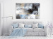Canvas Frost on Windows (1-piece) Wide - abstract gray texture 137871 additionalThumb 3