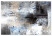 Canvas Frost on Windows (1-piece) Wide - abstract gray texture 137871