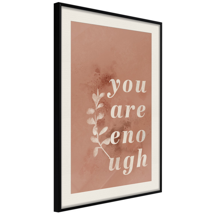 Wall Poster You Are Enough - white English texts on a red textured background 138871 additionalImage 3