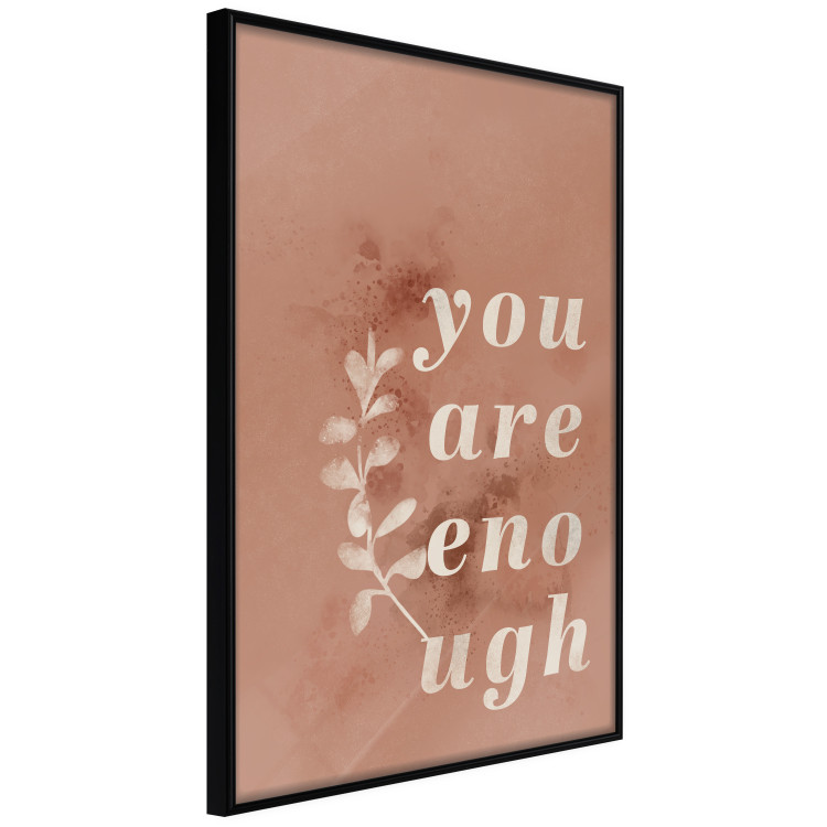 Wall Poster You Are Enough - white English texts on a red textured background 138871 additionalImage 3