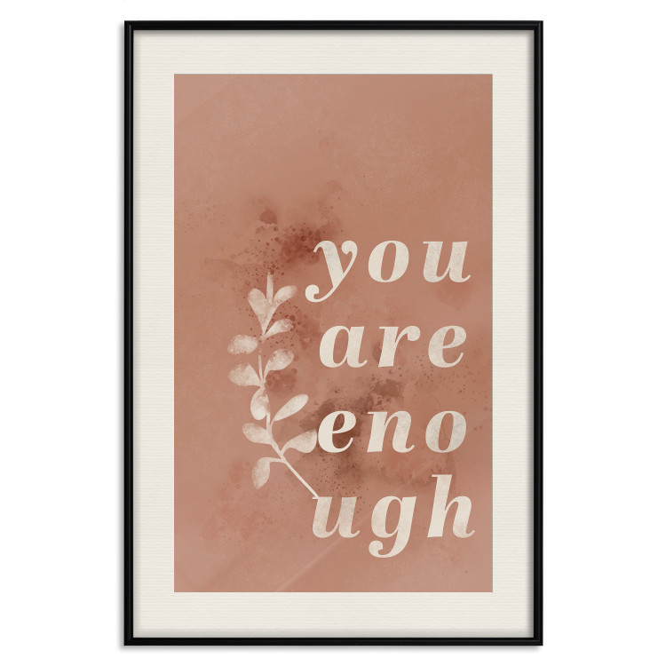 Wall Poster You Are Enough - white English texts on a red textured background 138871 additionalImage 19