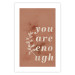 Wall Poster You Are Enough - white English texts on a red textured background 138871 additionalThumb 14