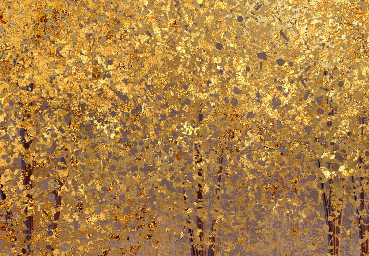 Canvas Print Golden Alley (1-piece) Wide - autumn trees in abstraction 142971 additionalImage 4