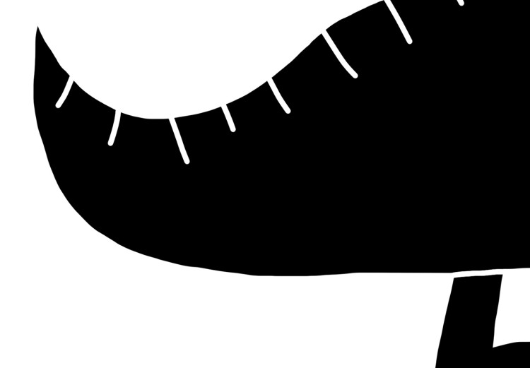 Canvas Art Print T-Rex Dinosaur (1-piece) Vertical - black and white drawing for children 143471 additionalImage 4